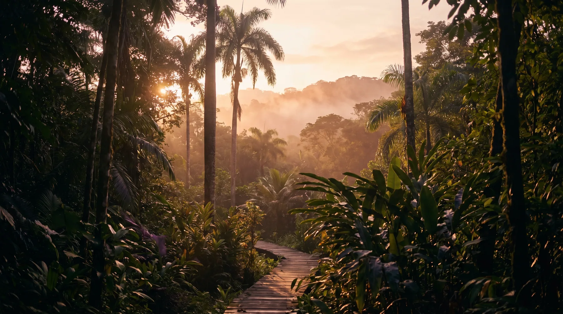 Lush jungle where plant medicine ceremony is held