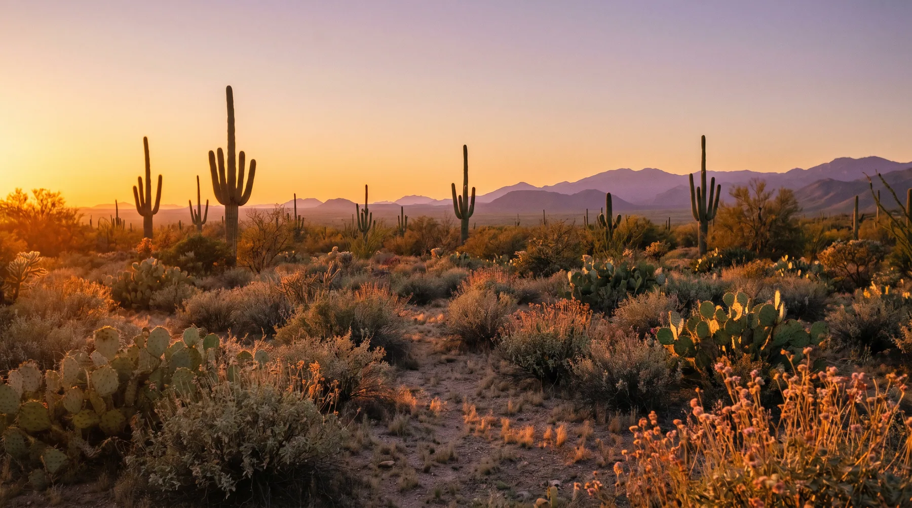 Sonoran Desert at sunset